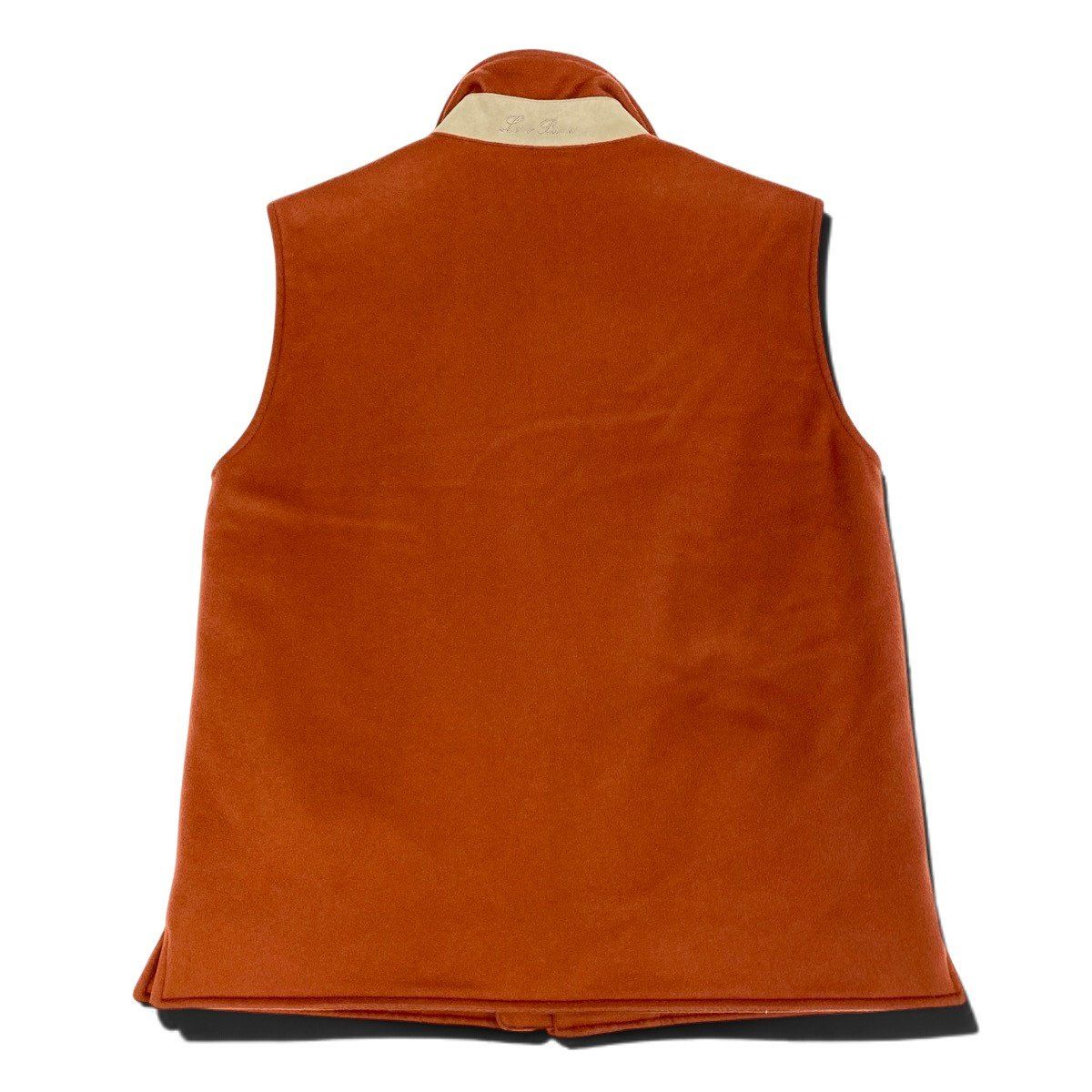 Loro Piana Stand Collar Cashmere Vest Orange 40 — view 3