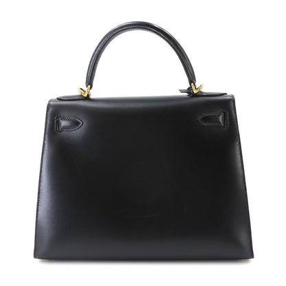 Hermes Kelly 28 Box Calf Black 2-Way Bag — view 3