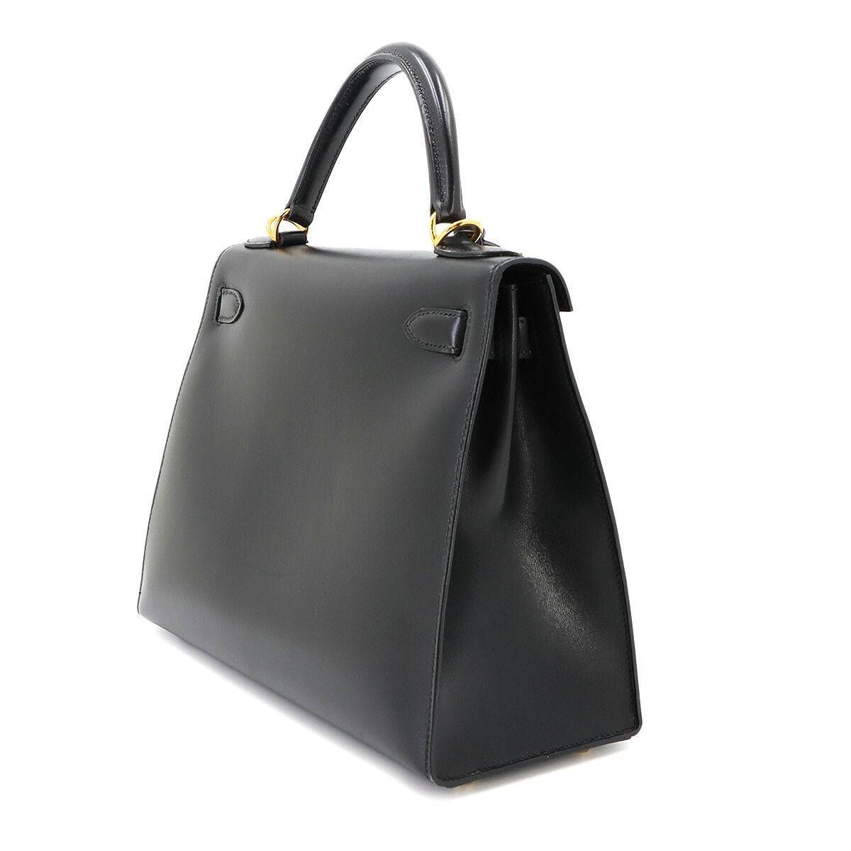 Hermes Kelly 28 Box Calf Black 2-Way Bag — view 4