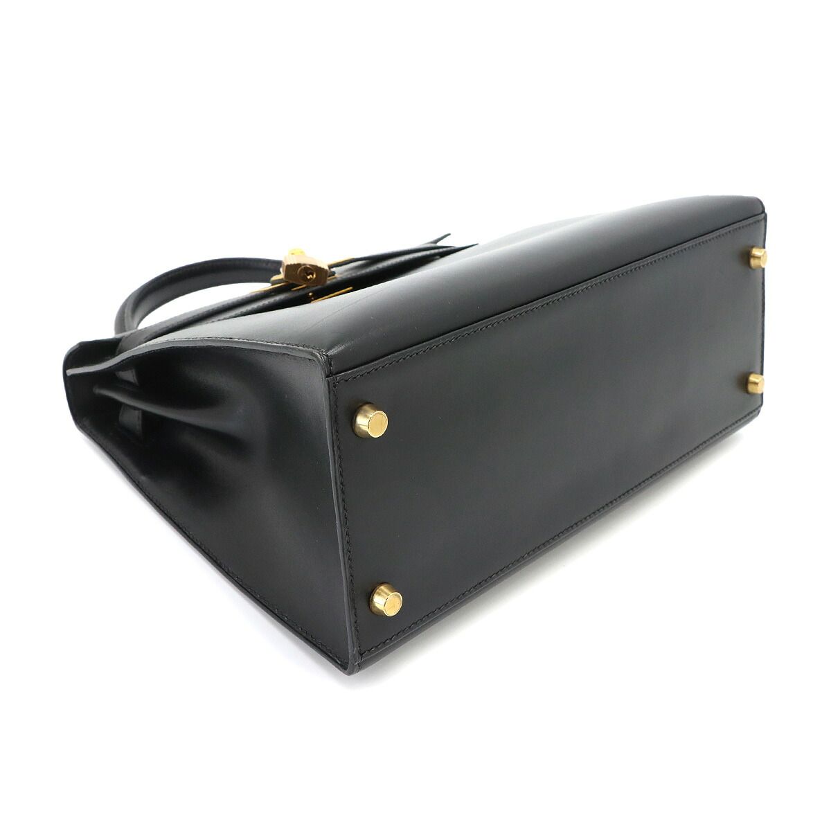Hermes Kelly 28 Box Calf Black 2-Way Bag — view 5