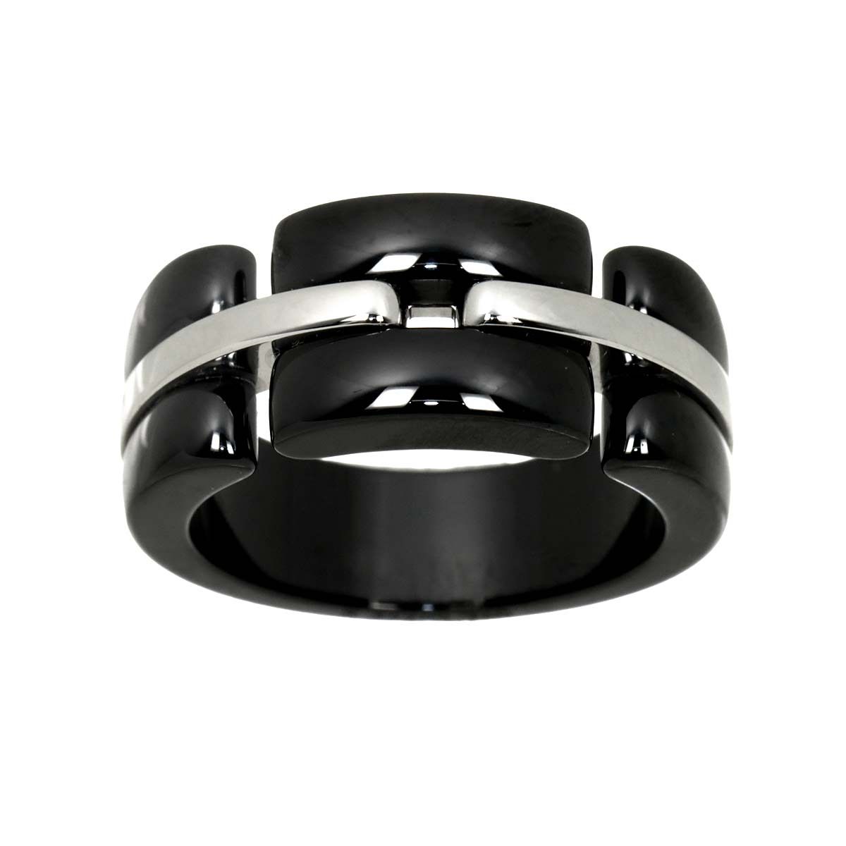 Chanel Ultra 60 Ring 18K White Gold Black Ceramic — view 2