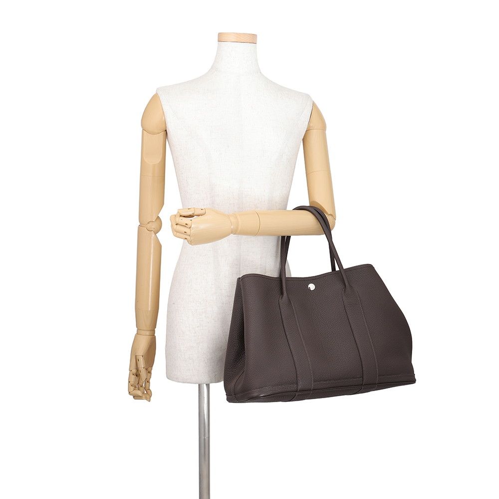 Hermes Tote Bag Garden Party PM Ebene Silver Negonda — view 4