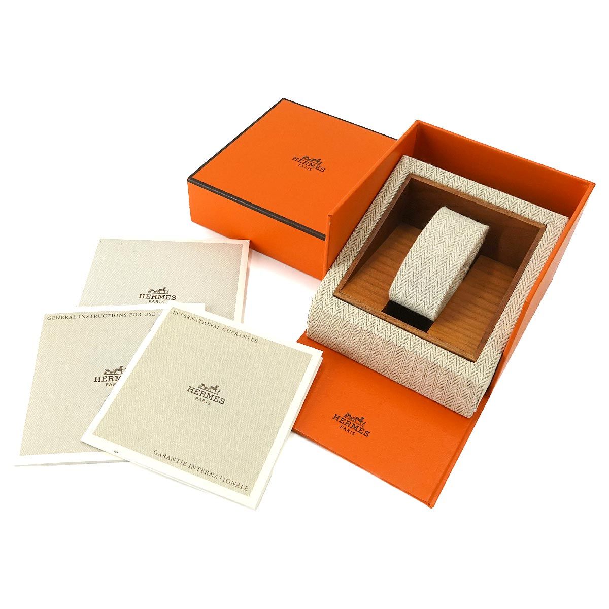 Hermes Clipper Vintage Watch Date Ivory Quartz — view 2