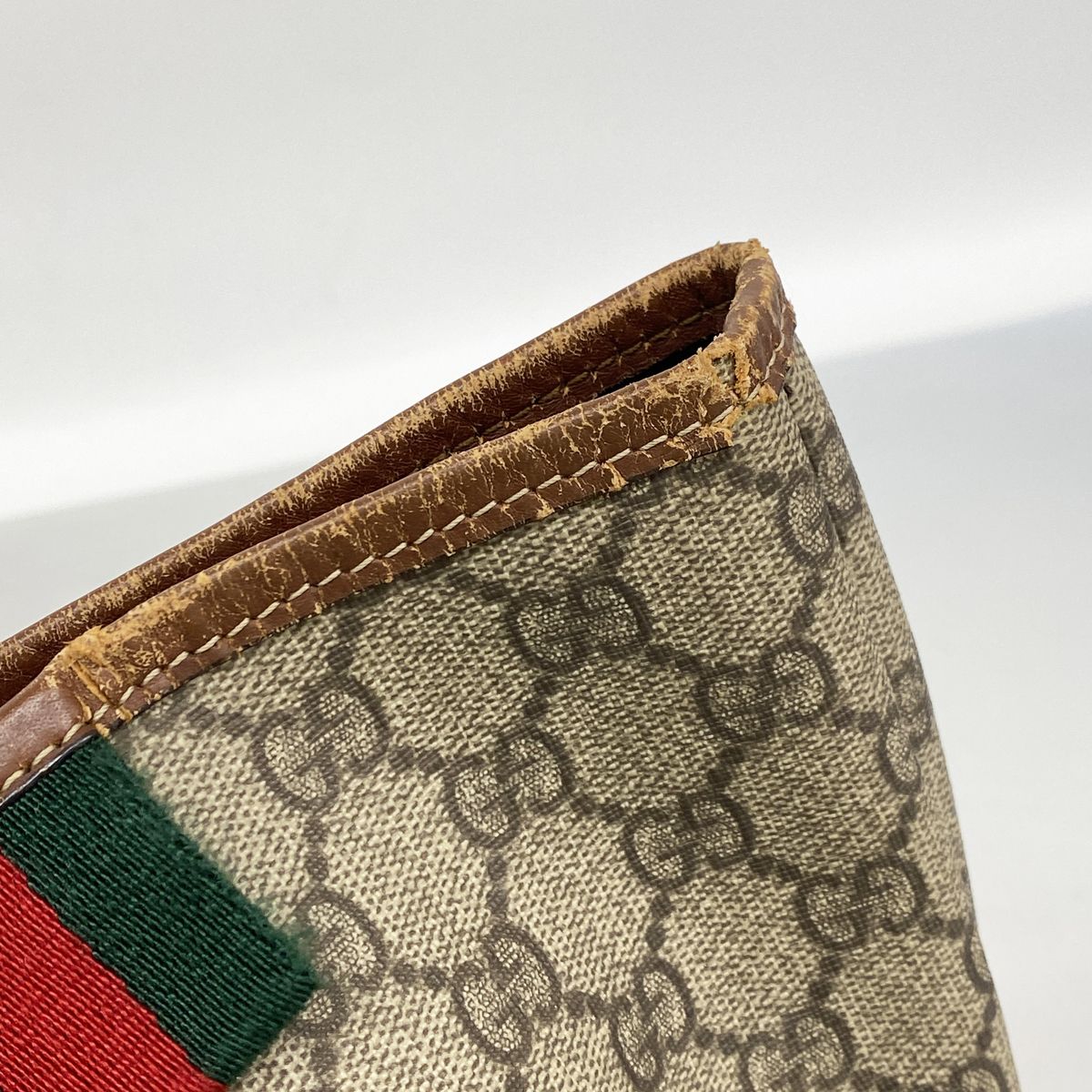 Gucci Tote Bag GG Supreme Brown Champagne Gold — view 6