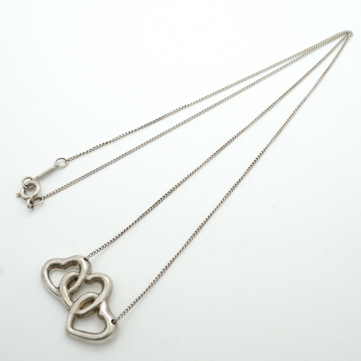 Tiffany & Co Necklace Triple Heart 925 Sterling Silver — view 3