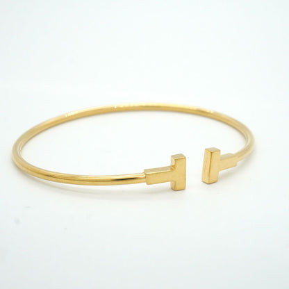 Tiffany & Co Bangle T Wire Narrow 18K Yellow Gold Bracelet — view 2