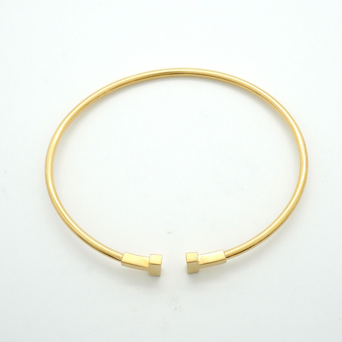 Tiffany & Co Bangle T Wire Narrow 18K Yellow Gold Bracelet — view 3
