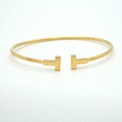 Tiffany & Co Bangle T Wire Narrow 18K Yellow Gold Bracelet — view 4
