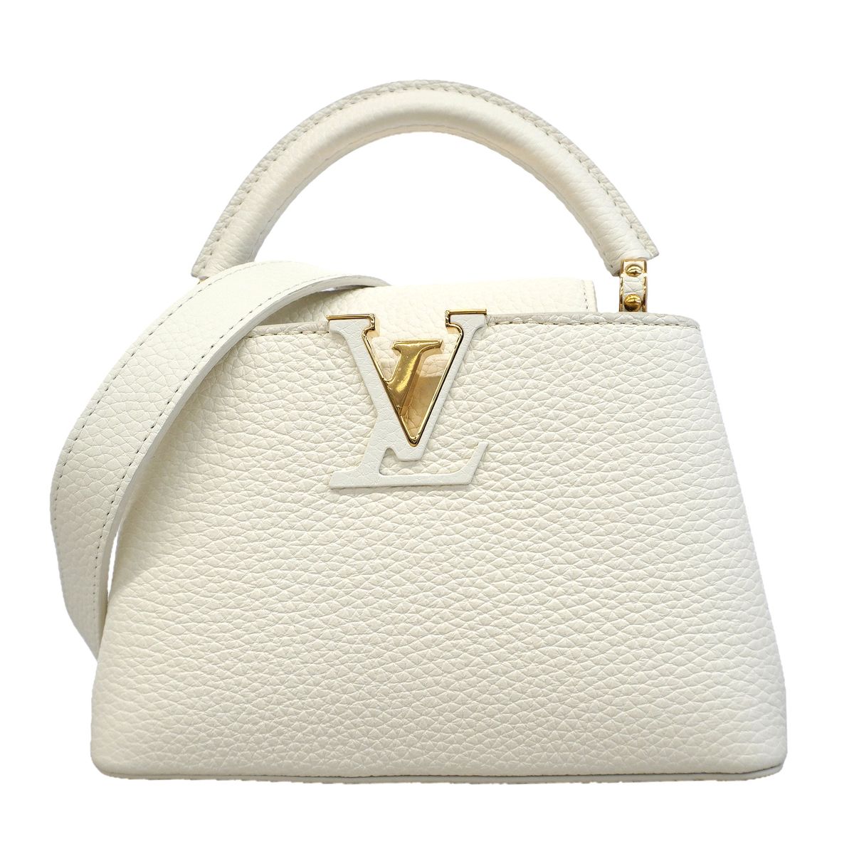 Louis Vuitton Handbag Taurillon Capucines Mini Snow 2-Way Bag