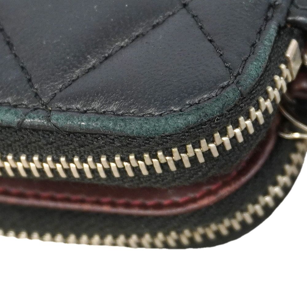Chanel Shoulder Bag Quilted Lambskin Black Silver — view 6