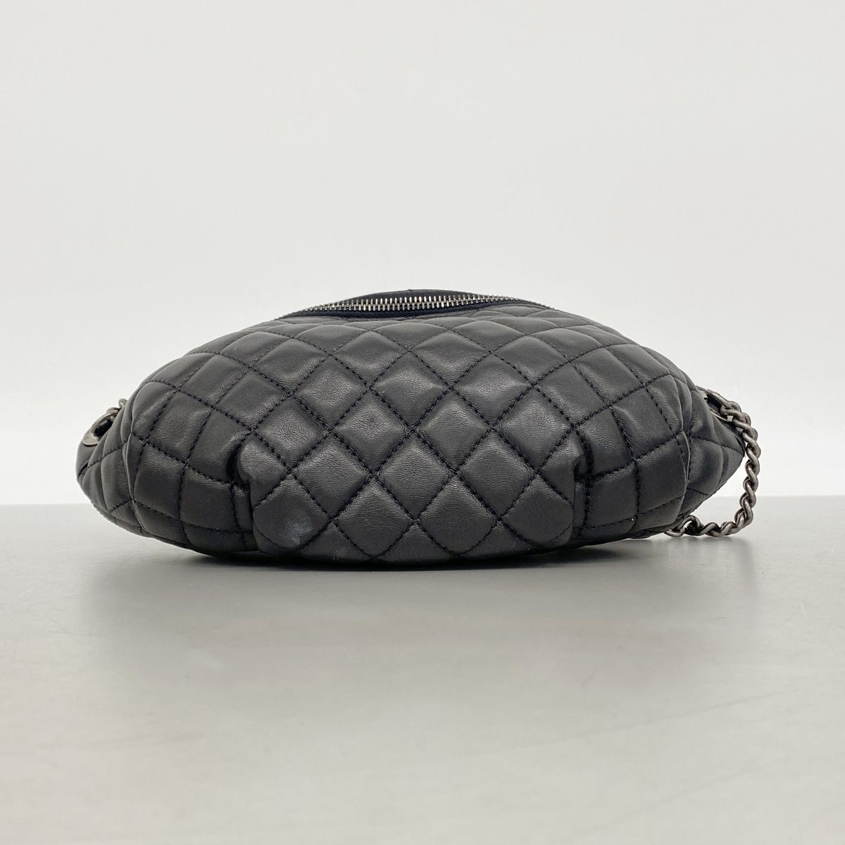 Chanel Belt Bag Quilted Lambskin Black Silver — view 3