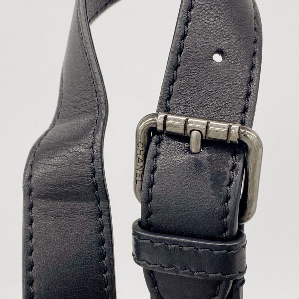 Chanel Belt Bag Quilted Lambskin Black Silver — view 7