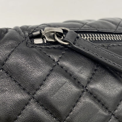 Chanel Belt Bag Quilted Lambskin Black Silver — view 8