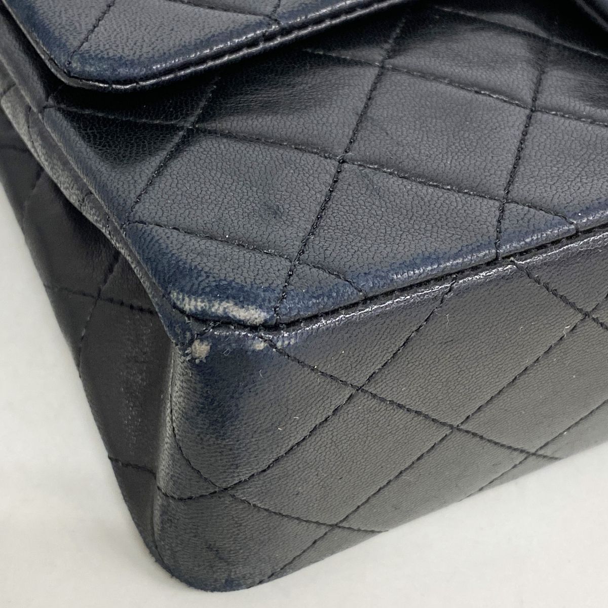 Chanel Shoulder Bag Quilted Lambskin Black Gold — view 7