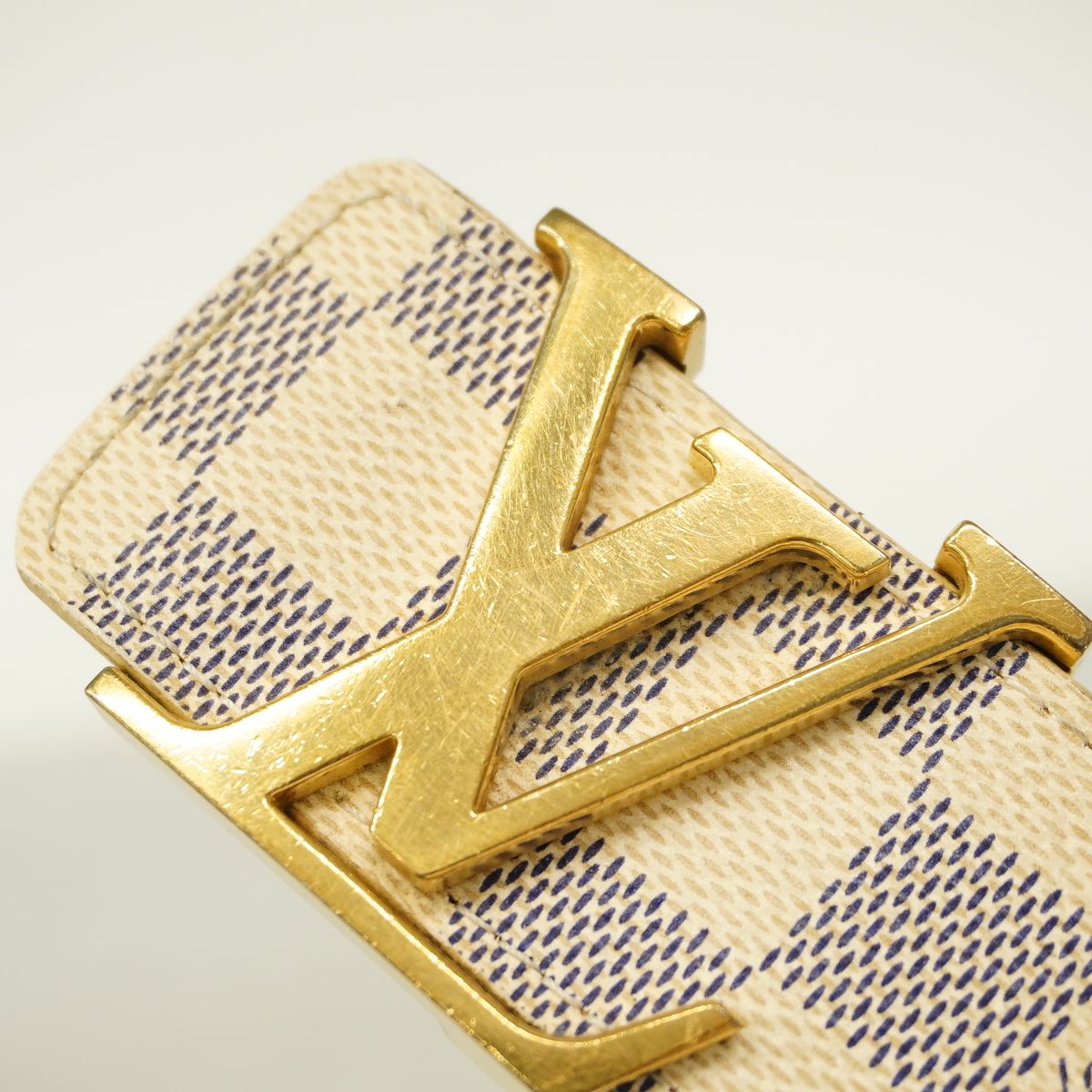 Louis Vuitton Belt Damier Azur Ceinture LV White — view 6
