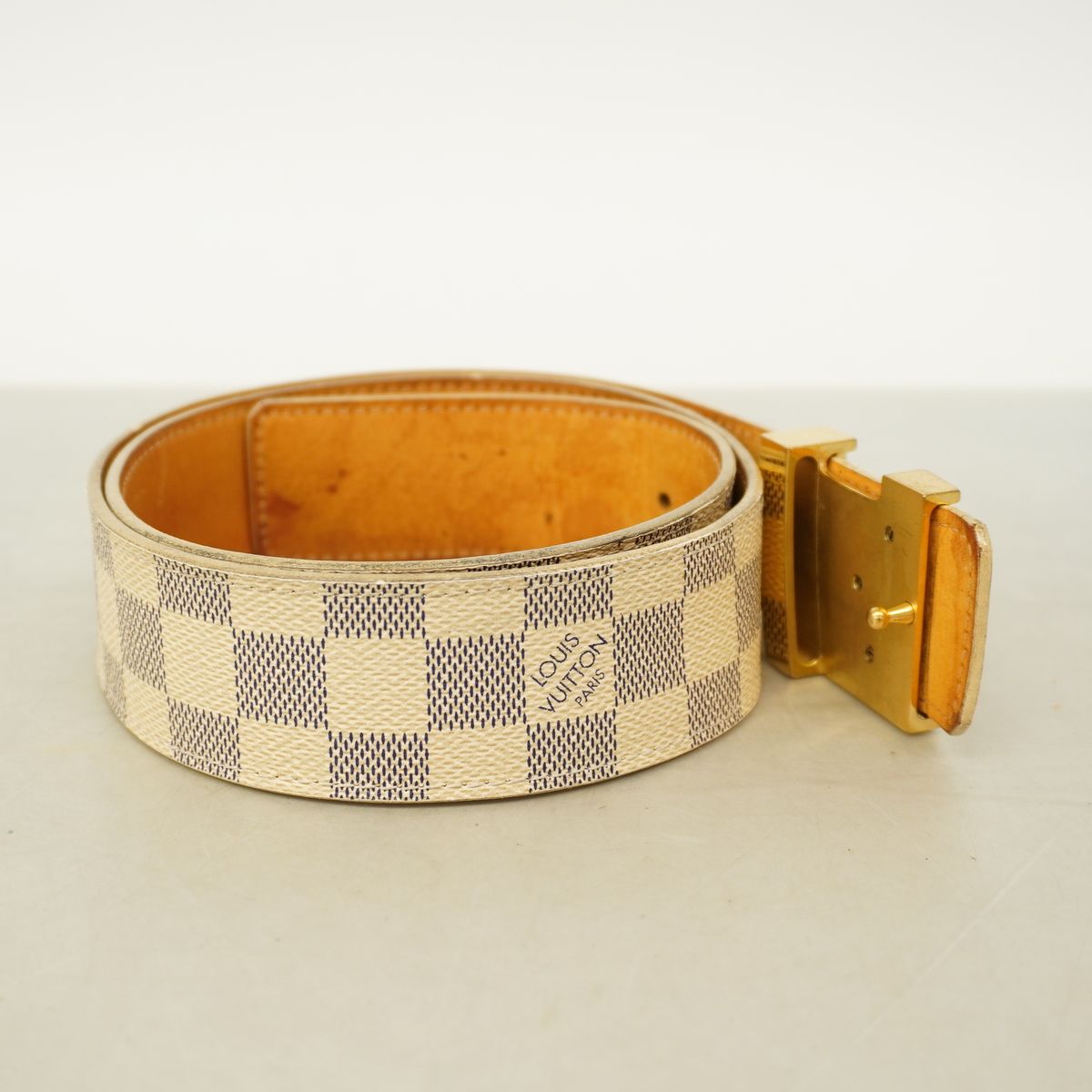 Louis Vuitton Belt Damier Azur Ceinture LV White — view 7