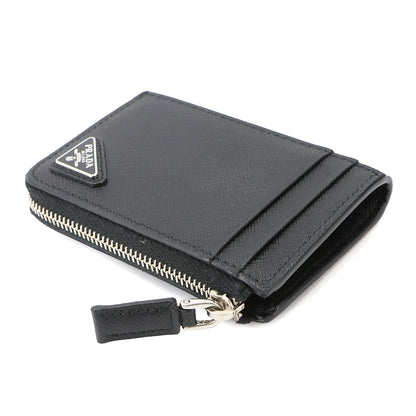 Prada Card Case Coin Purse Fragment Saffiano Leather Nero Black — view 4