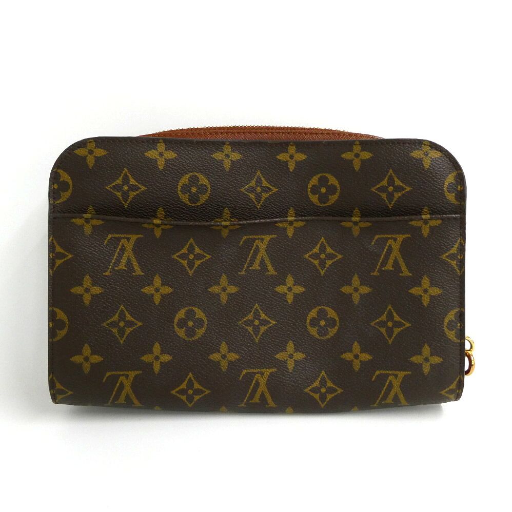 Louis Vuitton Orsay Monogram Clutch Brown Gold — view 2