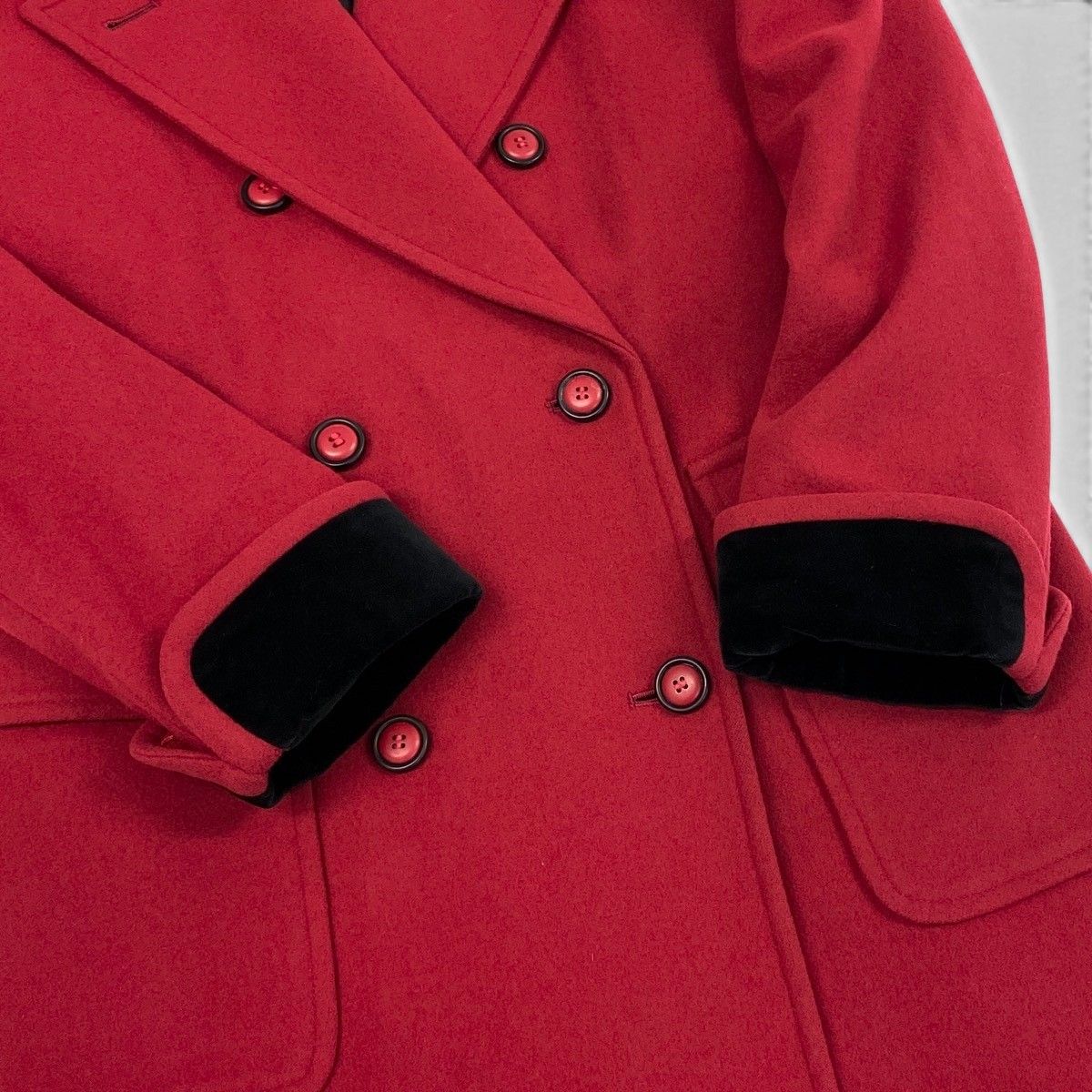 Saint Laurent Yves Saintl Aurent Double Breasted Chesterfield Wool Coat Velour — view 5