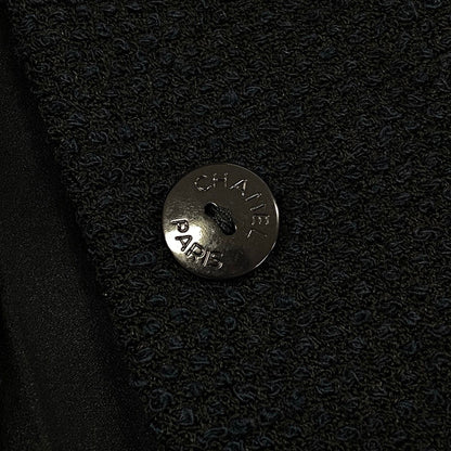 Chanel 01C CC Logo Long Jacket Black — view 8