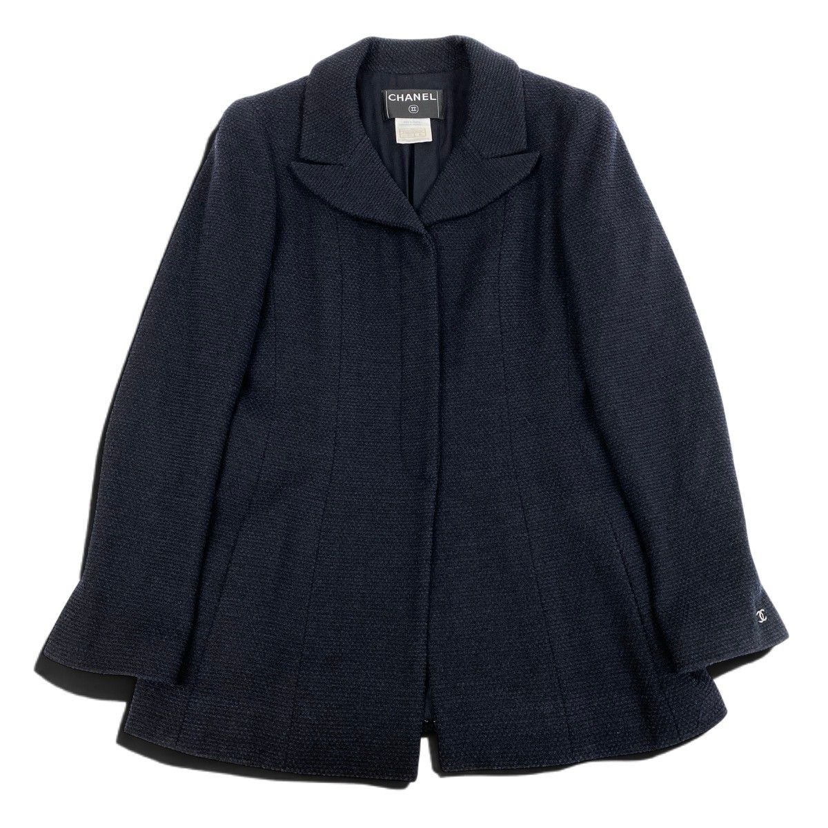 Chanel 01C CC Logo Long Jacket Black — view 2