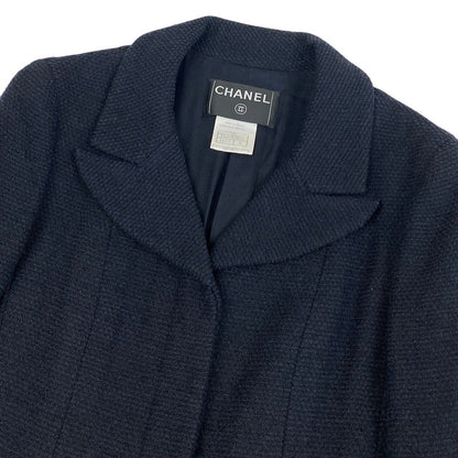 Chanel 01C CC Logo Long Jacket Black — view 5
