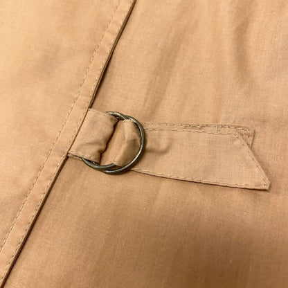 Celine Vintage Long Coat Lightweight Trim Off Gold Button Beige — view 6