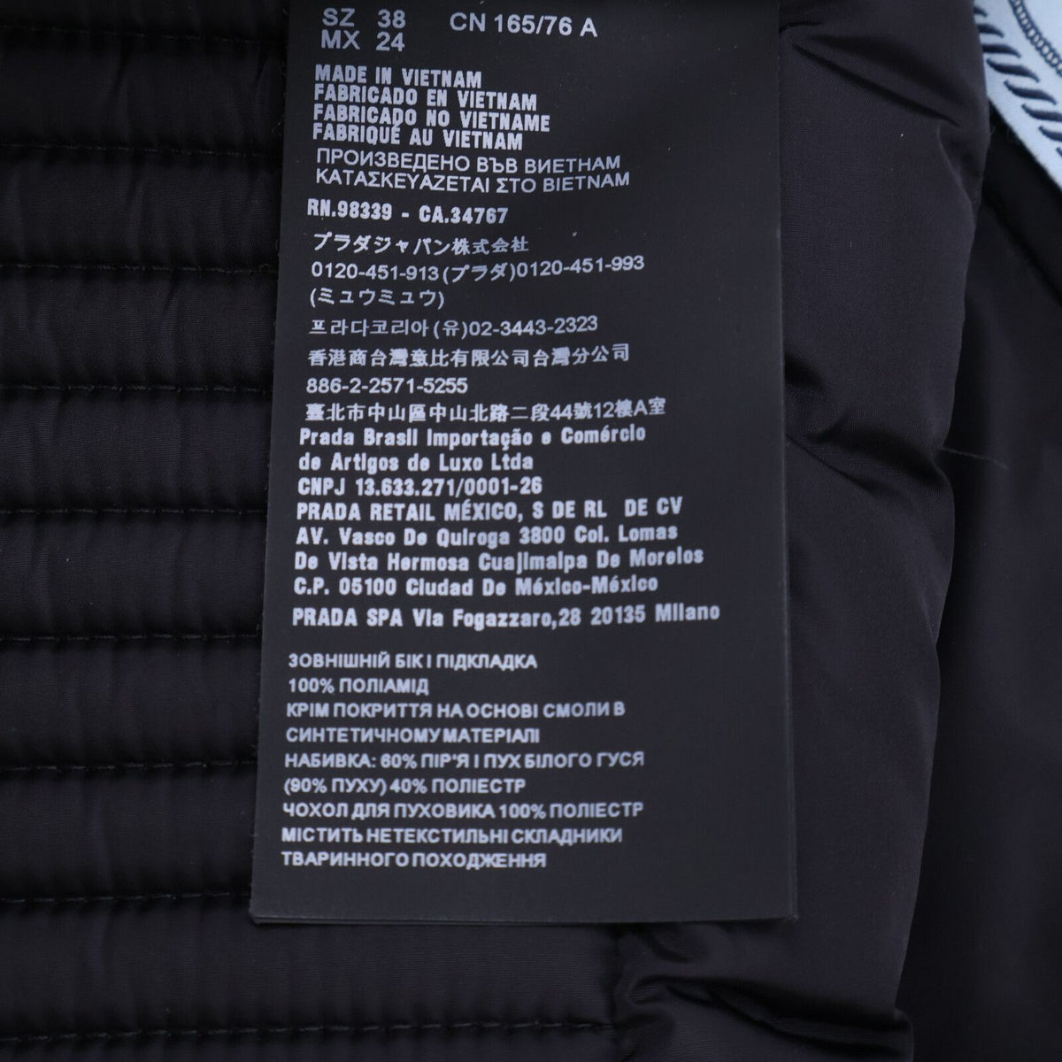 Prada Arm Hooded Down Jacket 38 — view 6