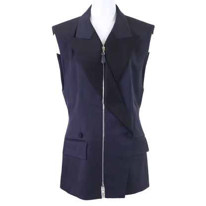 Louis Vuitton Silk Wool Zip-up Gilet Vest 38