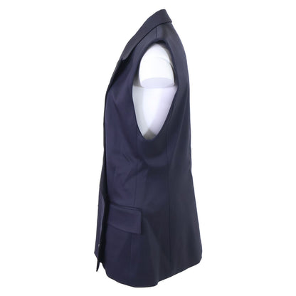 Louis Vuitton Silk Wool Zip-up Gilet Vest 38 — view 2