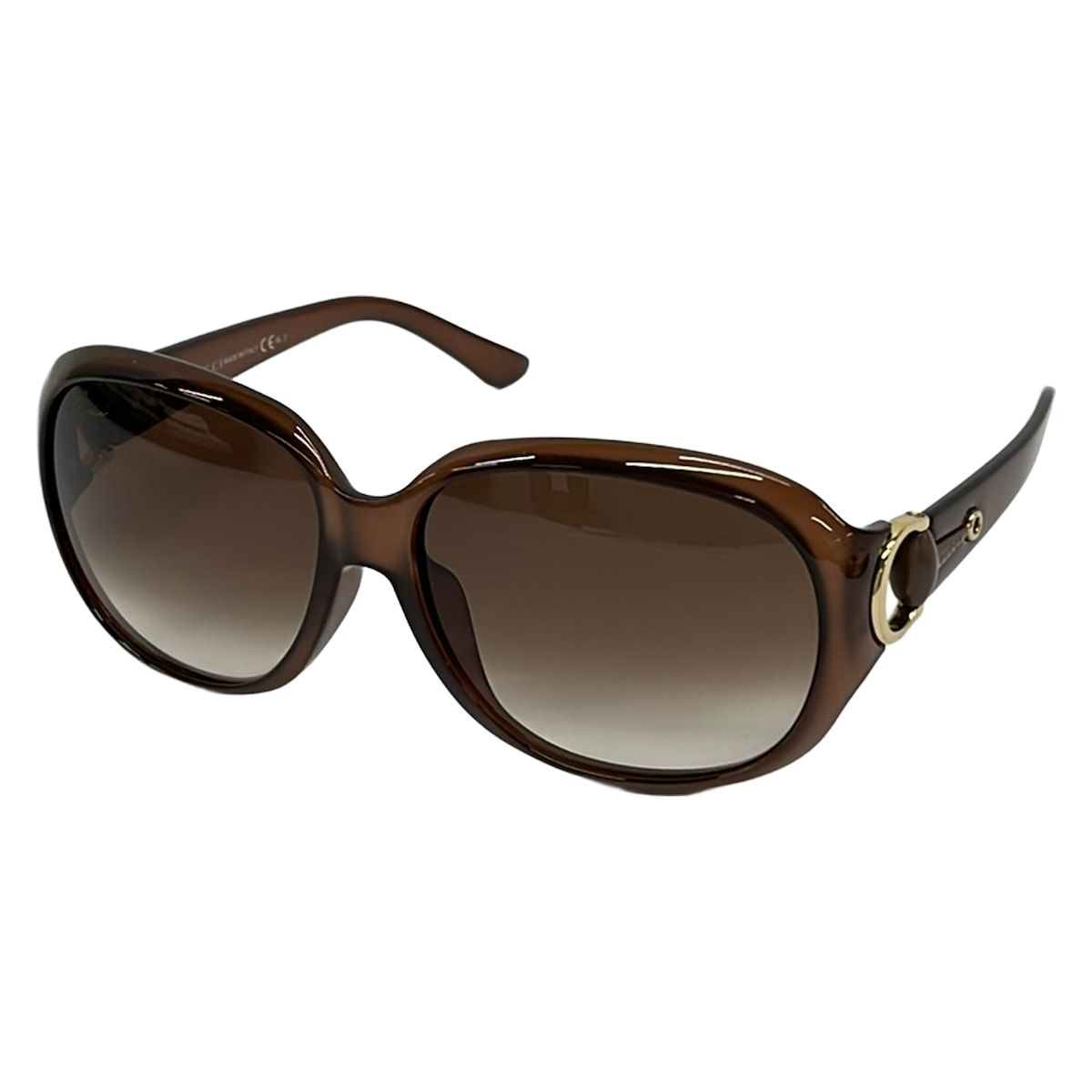 Gucci Sunglasses S Brown Gold Horsebit Eyewear