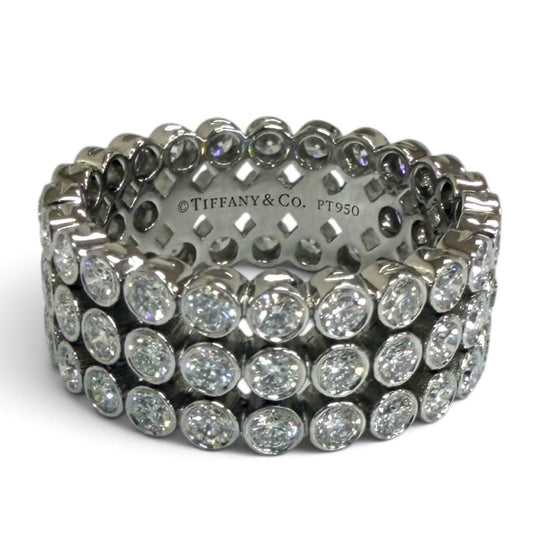 Tiffany & Co Jazz Full Circle Diamond Ring Platinum