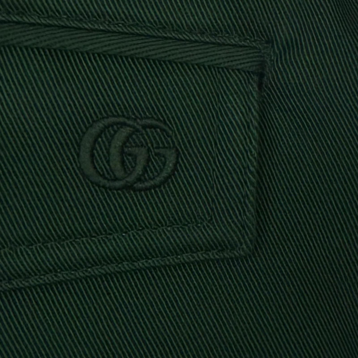 Gucci Web Stripe GG Logo Embroidery Shorts Green IT 46 — view 6
