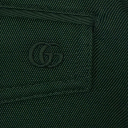 Gucci Web Stripe GG Logo Embroidery Shorts Green IT 46 — view 6