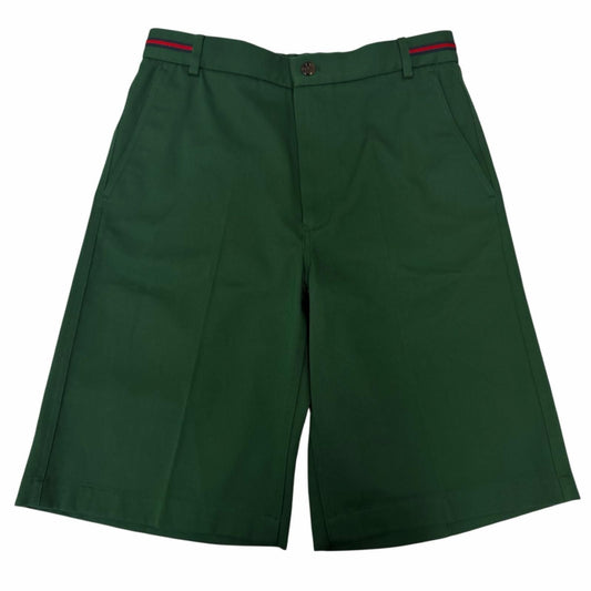 Gucci Web Stripe GG Logo Embroidery Shorts Green IT 46