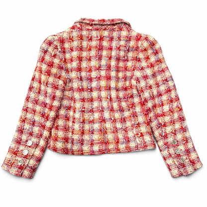 Chanel Vintage 96P Lining Silk 100% Coco Buttons Mixed Tweed Jacket Multi FR 36 — view 3