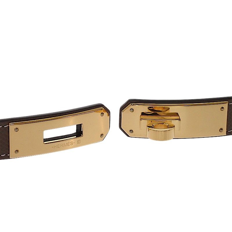Hermes Kelly 18 Belt Veau Epsom Beige Etoupe Gold — view 8