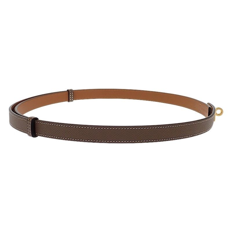 Hermes Kelly 18 Belt Veau Epsom Beige Etoupe Gold — view 5