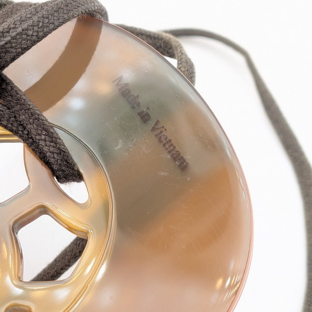 Hermes Rift GM Buffalo Horn Necklace Brown Pink — view 4