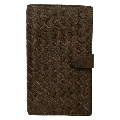 Bottega Veneta Wallet Intrecciato Dark Brown Leather