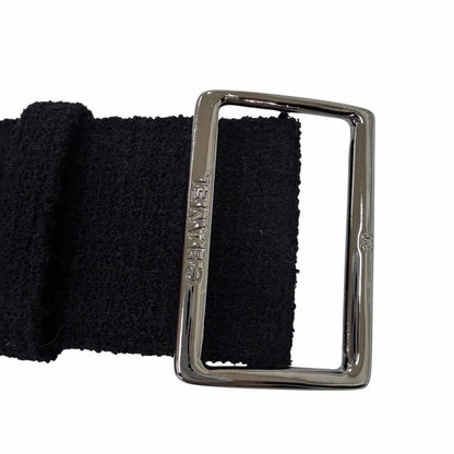 Chanel Vintage 07A Wool CC Logo Button Belt Tweed Dress Black FR 34 — view 5