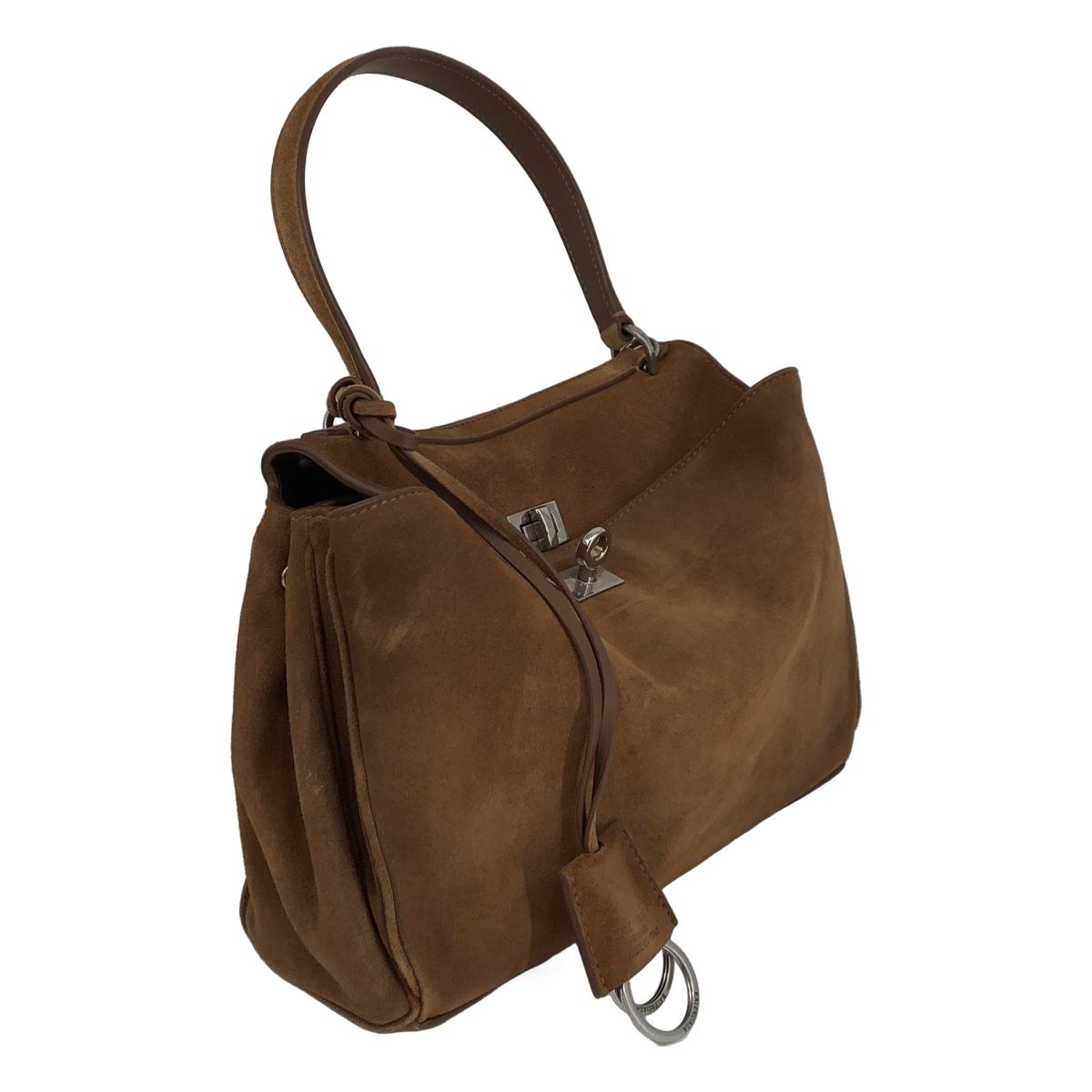Balenciaga Rodeo Small Suede Leather Shoulder Bag Brown — view 3
