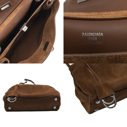 Balenciaga Rodeo Small Suede Leather Shoulder Bag Brown — view 8