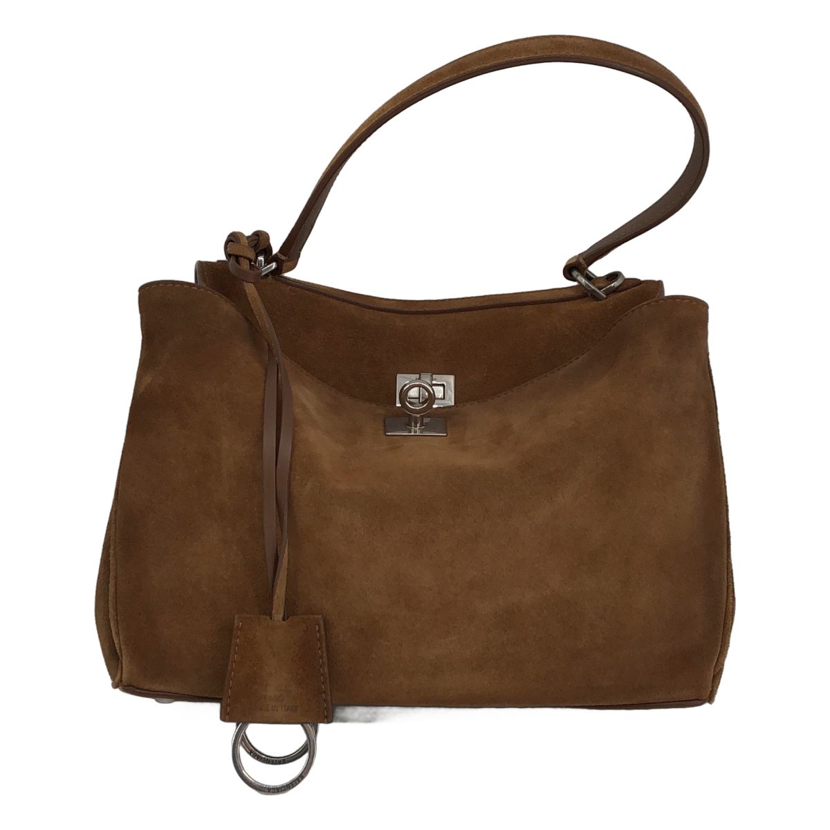 Balenciaga Rodeo Small Suede Leather Shoulder Bag Brown