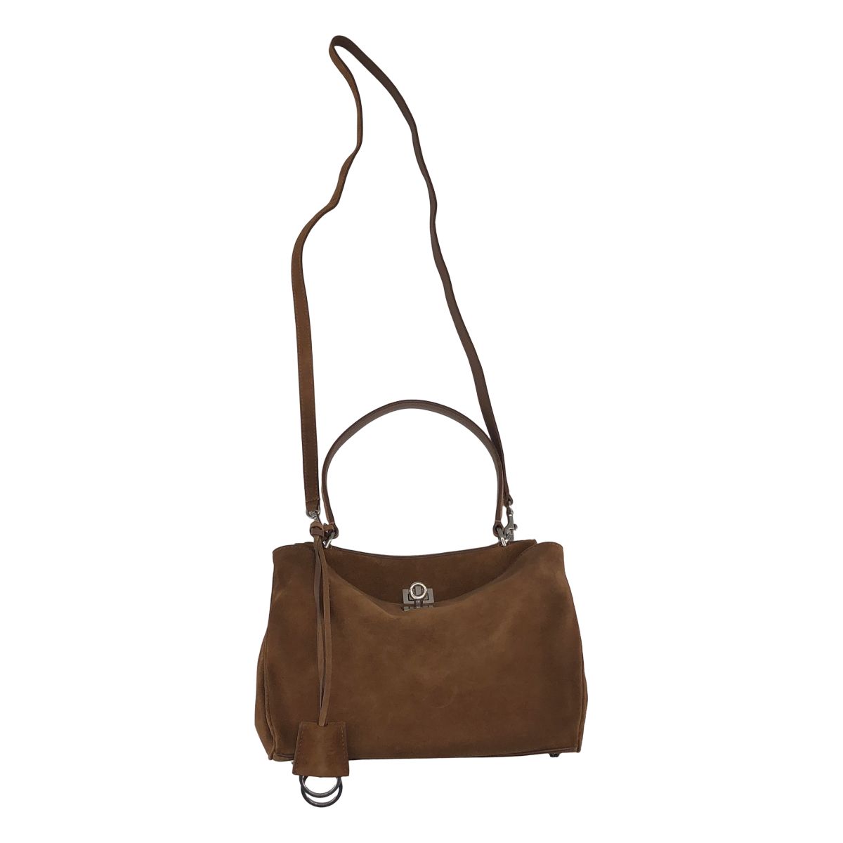 Balenciaga Rodeo Small Suede Leather Shoulder Bag Brown — view 4