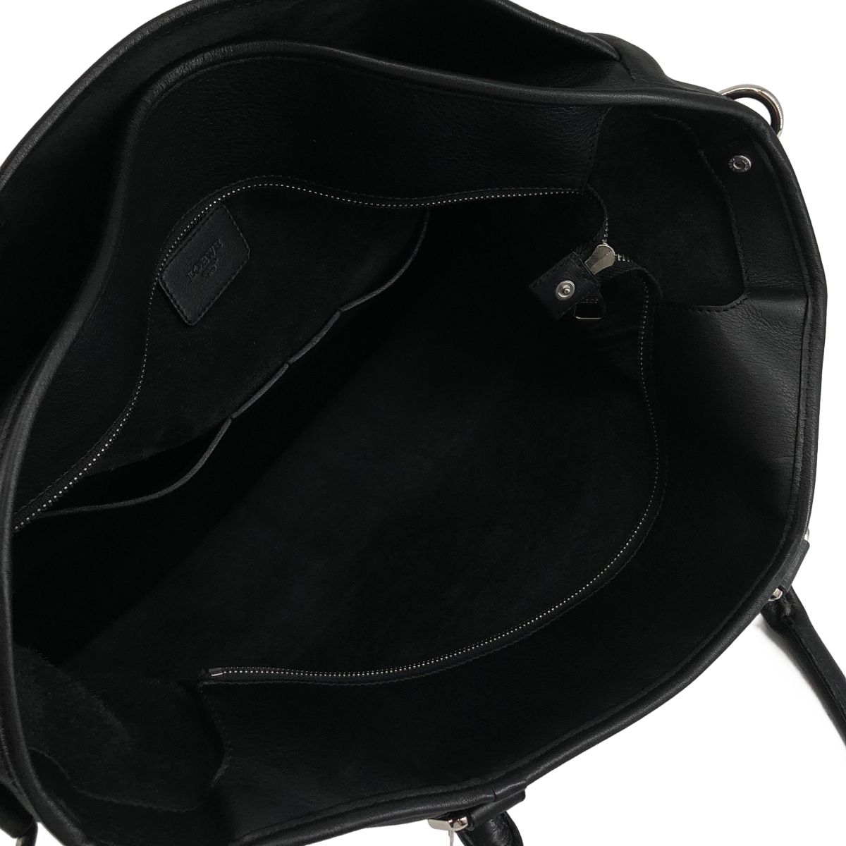 Loewe Anagram Leather Tote Bag Black — view 3