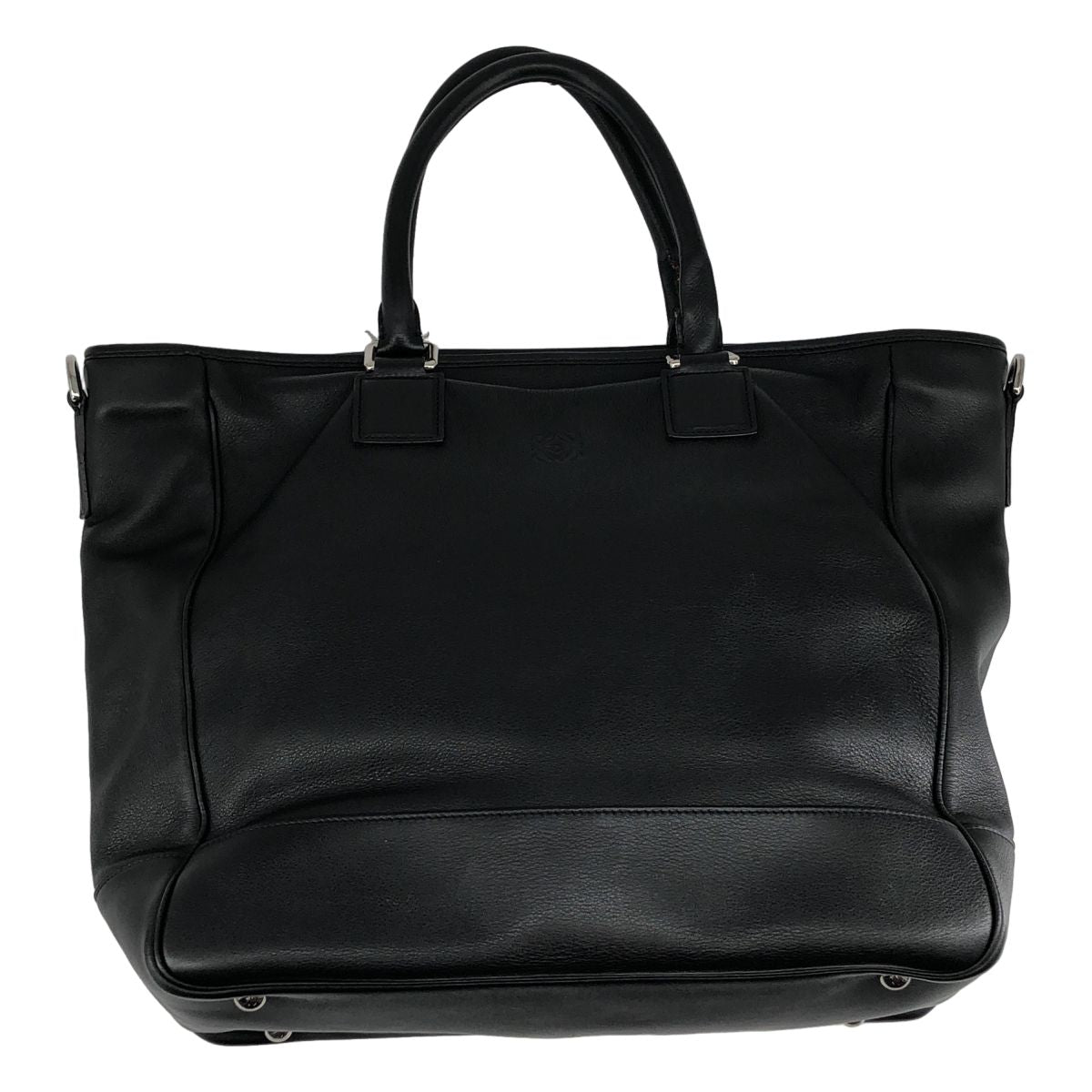 Loewe Anagram Leather Tote Bag Black