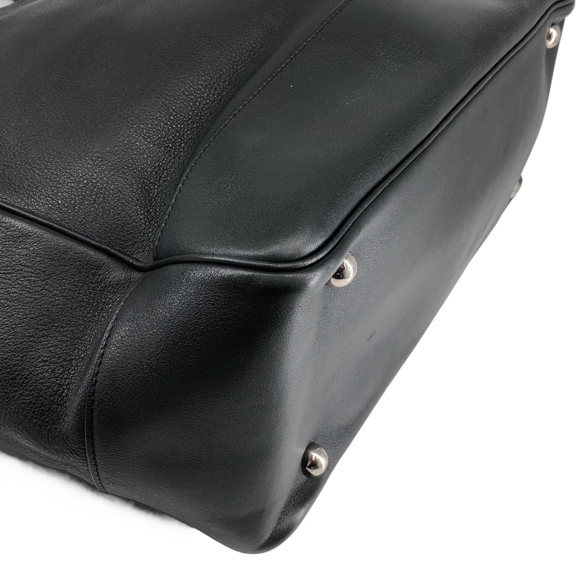 Loewe Anagram Leather Tote Bag Black — view 6