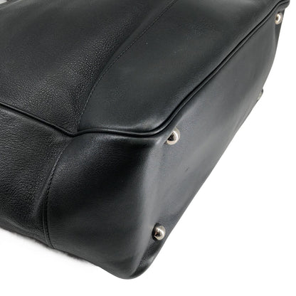 Loewe Anagram Leather Tote Bag Black — view 6