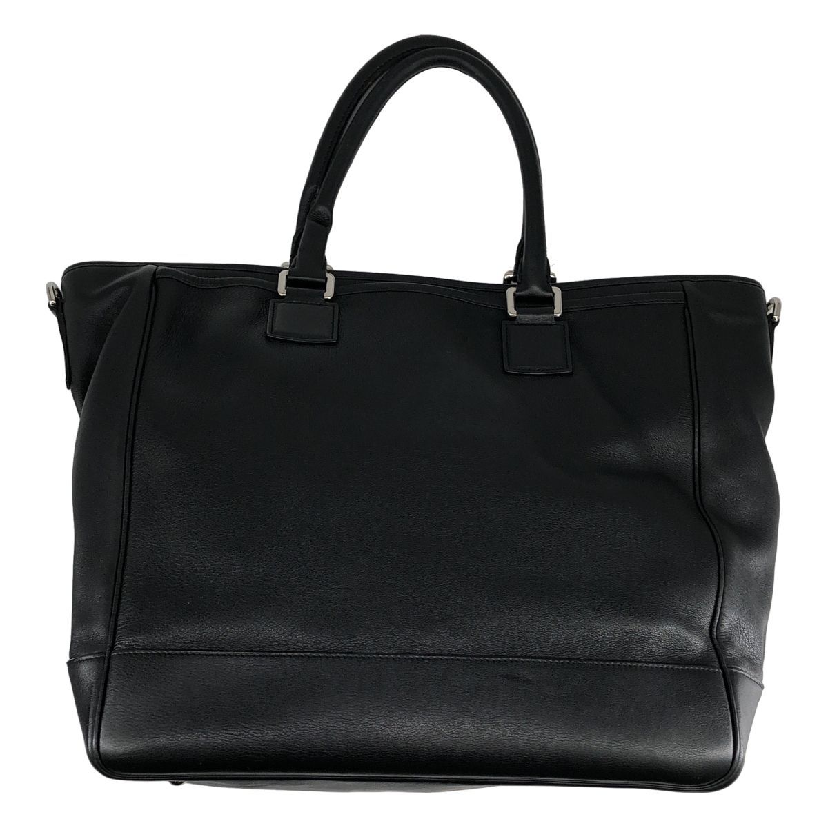 Loewe Anagram Leather Tote Bag Black — view 2